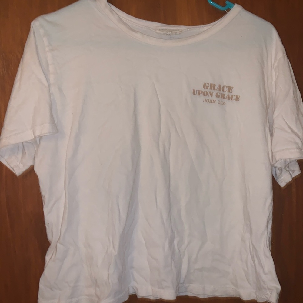 Philosophy of Love Grace upon Grace John 1:16 crop top